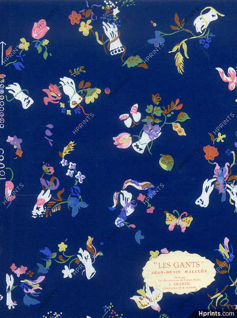 Grantil (Wallpaper) 1948 The Gloves, Jean-Denis Malclès