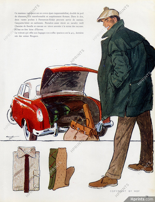 Peugeot (Model 403) 1955 Fashion for Man, Hof