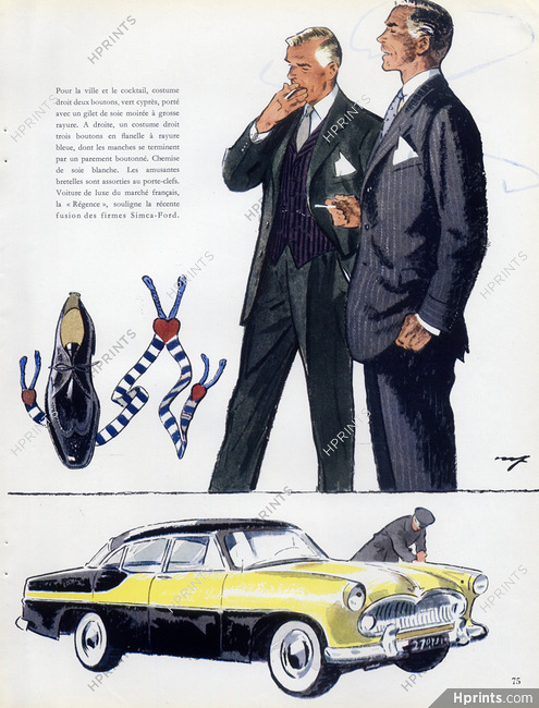 Simca Ford (Model Régence) 1955 Hof, Men's Clothing