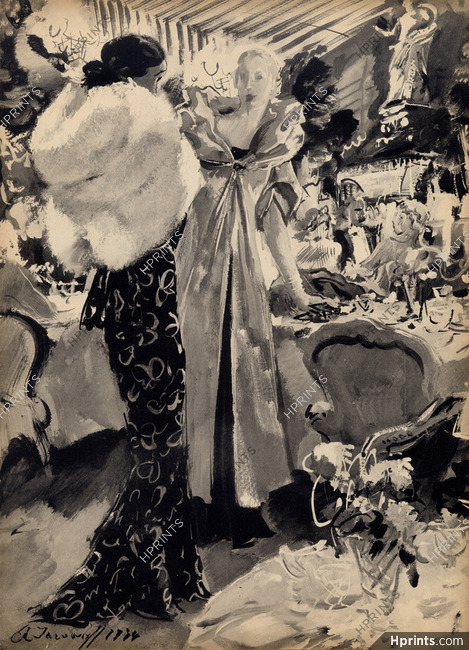 Alexandre Iacovleff 1934 Dans le Jardin du Ritz, Jacques Heim, Jodelle