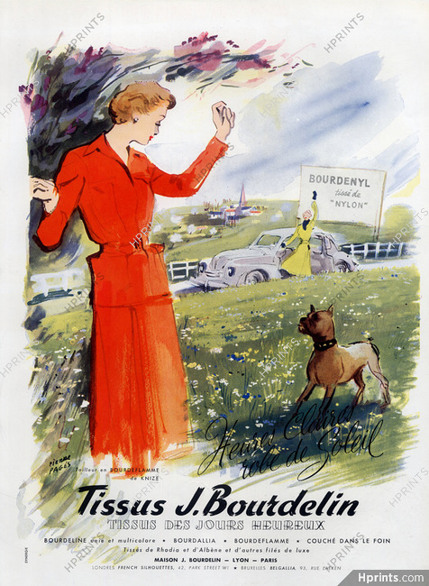 Bourdelin 1951 Knize Dress, Pierre Pagès, Boxer Dog