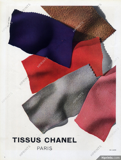 Tissus Chanel (Fabric) 1947 Photo Elshoud