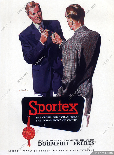 Dormeuil Frères 1952 Men's Fashion, Sportex, Chale