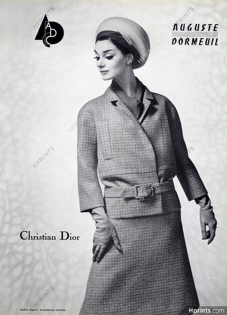 Christian Dior 1961 Auguste Dormeuil, Photo J. Etchthal