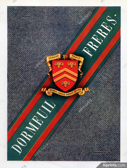 Dormeuil Frères 1948 London, Paris, Label