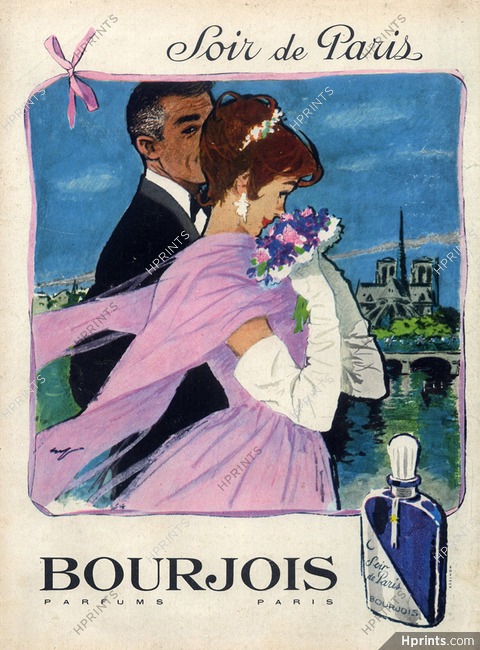Bourjois (Perfumes) 1959 Soir de Paris, Hof, Notre-Dame de Paris