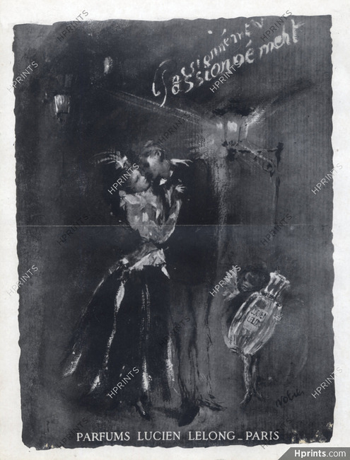 Lucien Lelong (Perfumes) 1947 Passionnément, Lila de Nobili