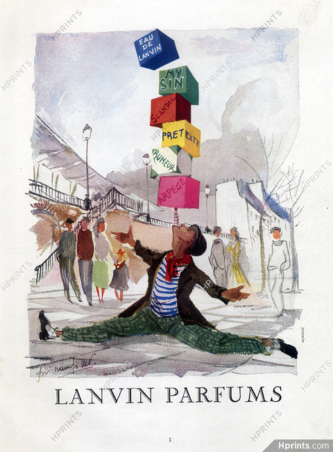 Lanvin (Perfumes) 1955 Guillaume Gillet, Arpège, Prétexte, Eau De Lanvin, My sin, Rumeur, Scandal, Circus, Equilibrist