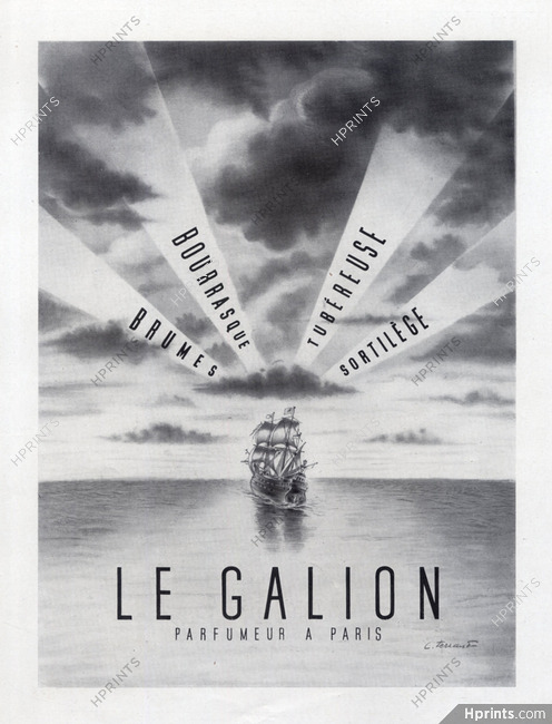 Le Galion (Perfumes) 1945 Louis Ferrand, Sortilège, Bourrasque...