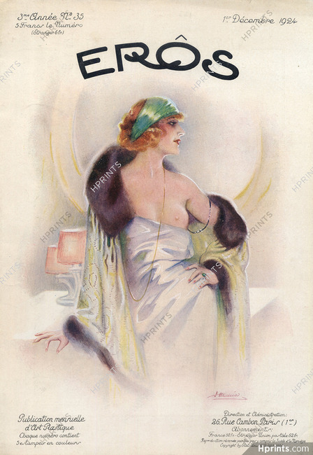 Suzanne Meunier 1924 Elegant Parisienne, Eros Cover