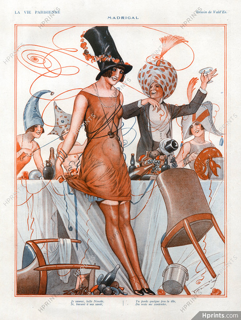 Vald'Es (Valvérane & D'Espagnat) 1926 Madrigal, Carnival Costume, Disguise