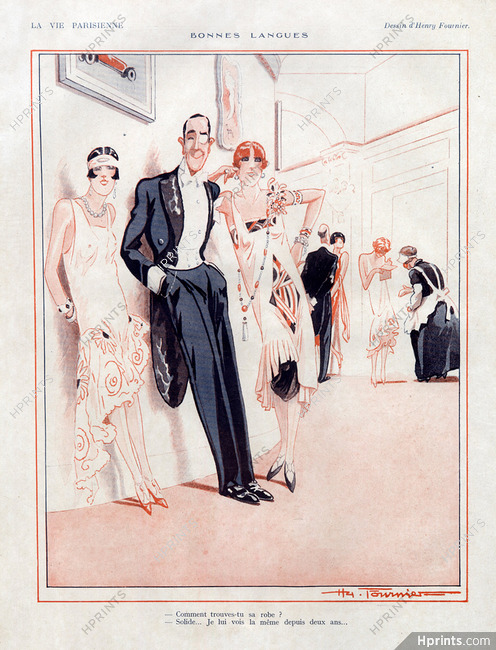 Henry Fournier 1926 Elegant Parisienne, Roaring Twenties