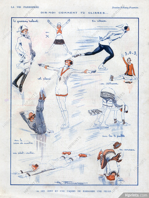 Henry Fournier 1926 Ice Skating