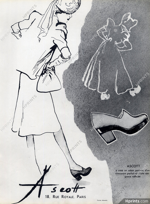 Ascott (Shoes) 1939 Modèle Sabot Parisien