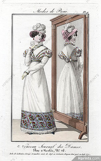 Nouveau Journal des Dames 1821 Modes de Paris N°9