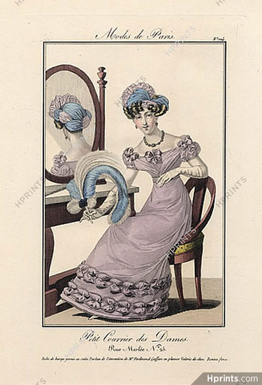 Petit Courrier des Dames 1823 Modes de Paris N°124