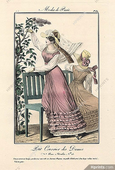 Petit Courrier des Dames 1823 Modes de Paris N°132