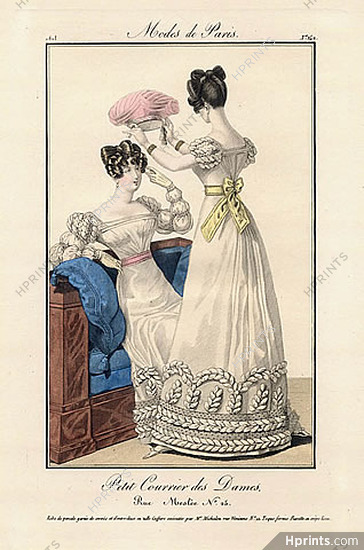 Petit Courrier des Dames 1823 Modes de Paris N°142