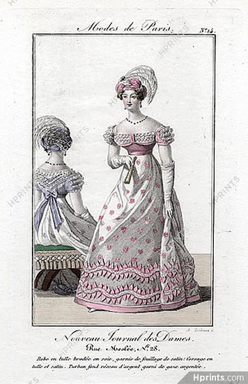Nouveau Journal des Dames 1821 Modes de Paris N°14