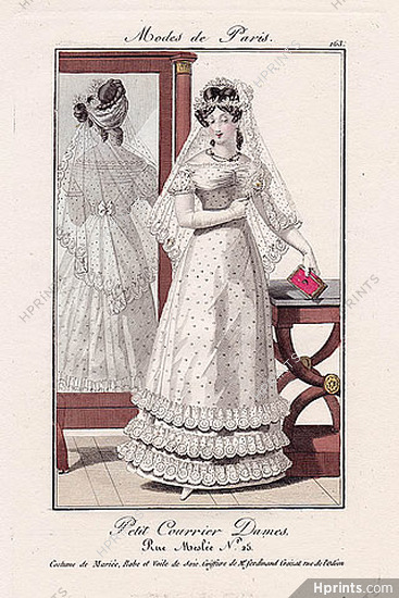 Petit Courrier des Dames 1823 Modes de Paris N°163