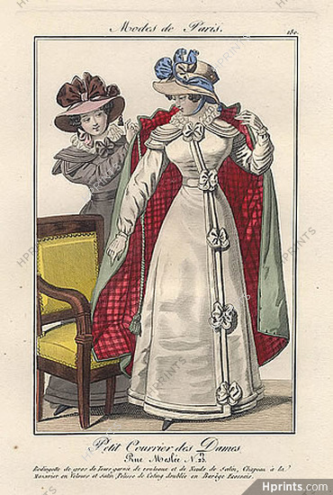 Petit Courrier des Dames 1823 Modes de Paris N°180