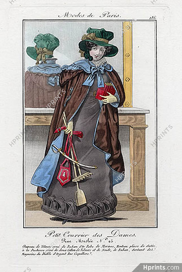 Petit Courrier des Dames 1823 Modes de Paris N°186