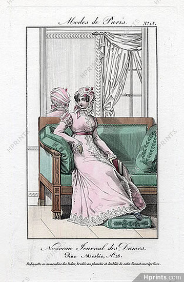 Nouveau Journal des Dames 1821 Modes de Paris N°18