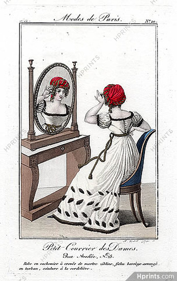 Petit Courrier des Dames 1822 Modes de Paris N°20