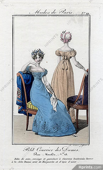 Petit Courrier des Dames 1822 Modes de Paris N°29