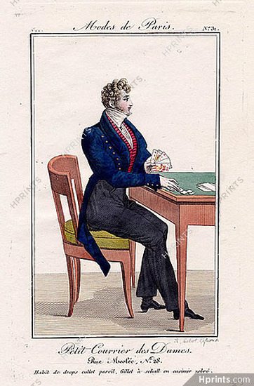 Petit Courrier des Dames 1822 Modes de Paris N°31