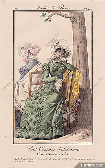 Petit Courrier des Dames 1822 Modes de Paris N°41