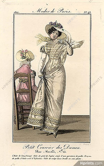 Petit Courrier des Dames 1822 Modes de Paris N°43