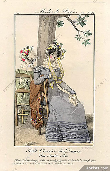 Petit Courrier des Dames 1822 Modes de Paris N°44
