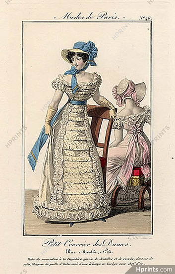 Petit Courrier des Dames 1822 Modes de Paris N°46