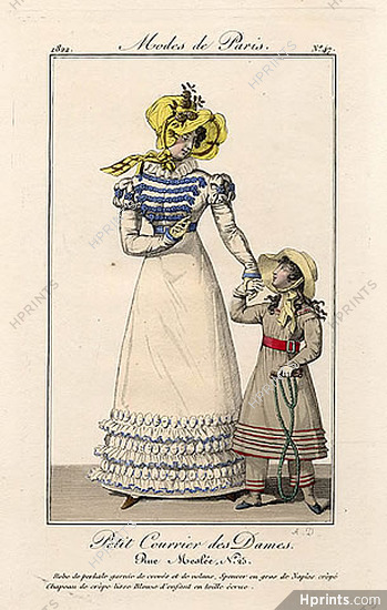 Petit Courrier des Dames 1822 Modes de Paris N°47