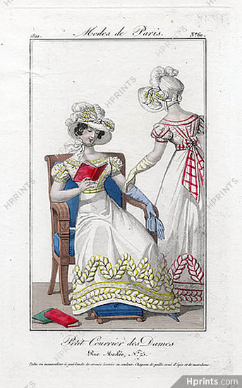 Petit Courrier des Dames 1822 Modes de Paris N°60