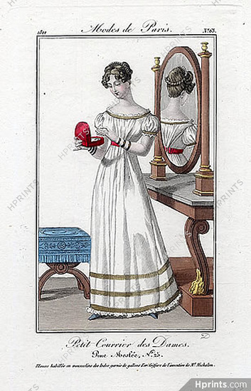 Petit Courrier des Dames 1822 Modes de Paris N°63