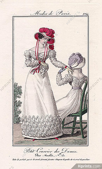 Petit Courrier des Dames 1822 Modes de Paris N°64