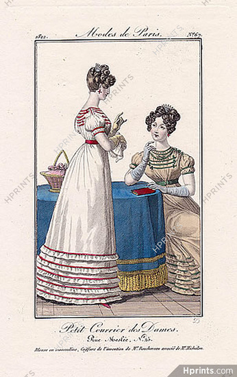 Petit Courrier des Dames 1822 Modes de Paris N°67