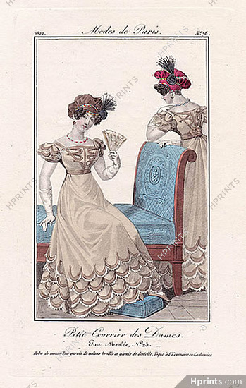 Petit Courrier des Dames 1822 Modes de Paris N°78