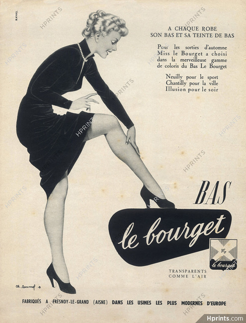 Le Bourget (Stockings Hosiery) 1953 Charles Lemmel
