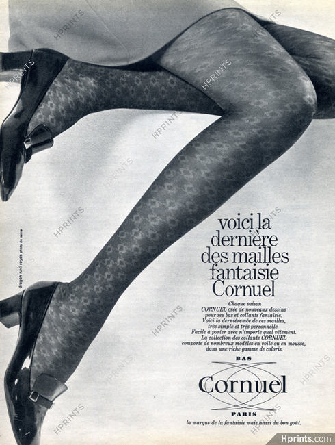 Cornuel (Stockings Hosiery) 1969 Collants Maille Fantaisie