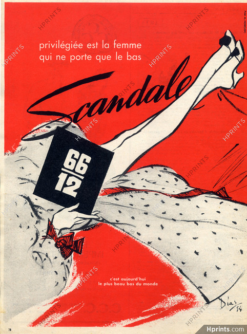 Scandale (Stockings Hosiery) 1954 Diaz