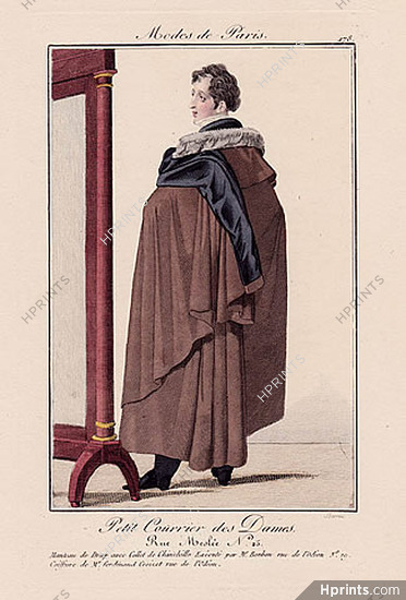 Petit Courrier des Dames 1823 Modes de Paris N°178 Dandy