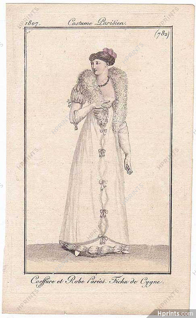 Le Journal des Dames et des Modes 1807 Costume Parisien N°782