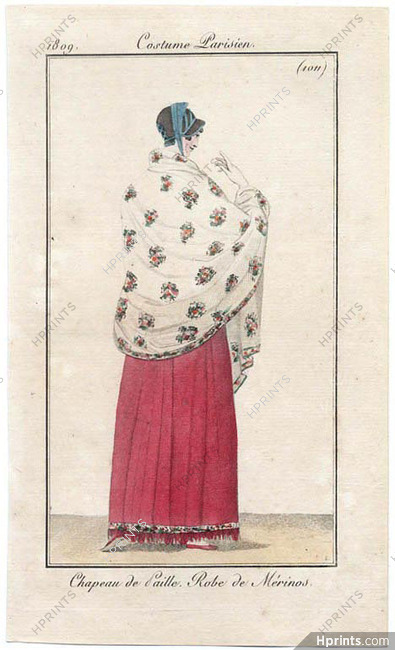 Le Journal des Dames et des Modes 1809 Costume Parisien N°1011