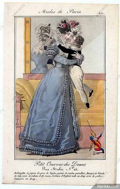 Petit Courrier des Dames 1824 Modes de Paris N°271 Julie Ribault, Punch, Puppet