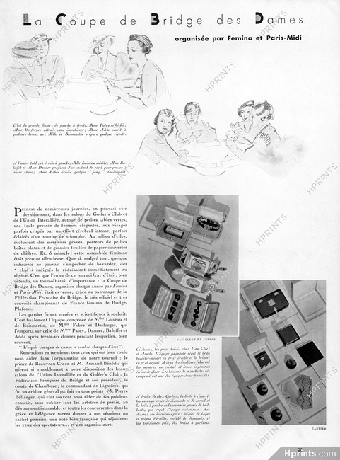 La Coupe de Bridge des Dames 1935 Cartier, Van Cleef & Arpels