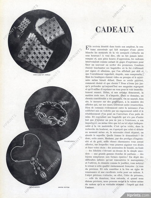 Mauboussin, Van Cleef & Arpels, Boucheron 1945 Cigarette Case, Bracelet, Necklace