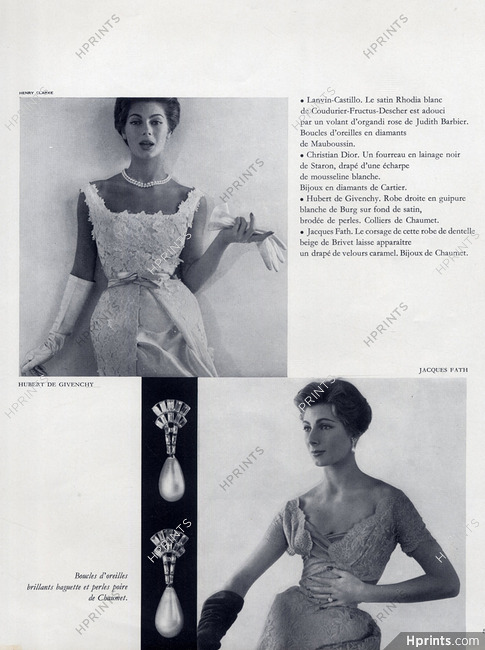Chaumet 1953 Jacques Fath, Hubert de Givenchy